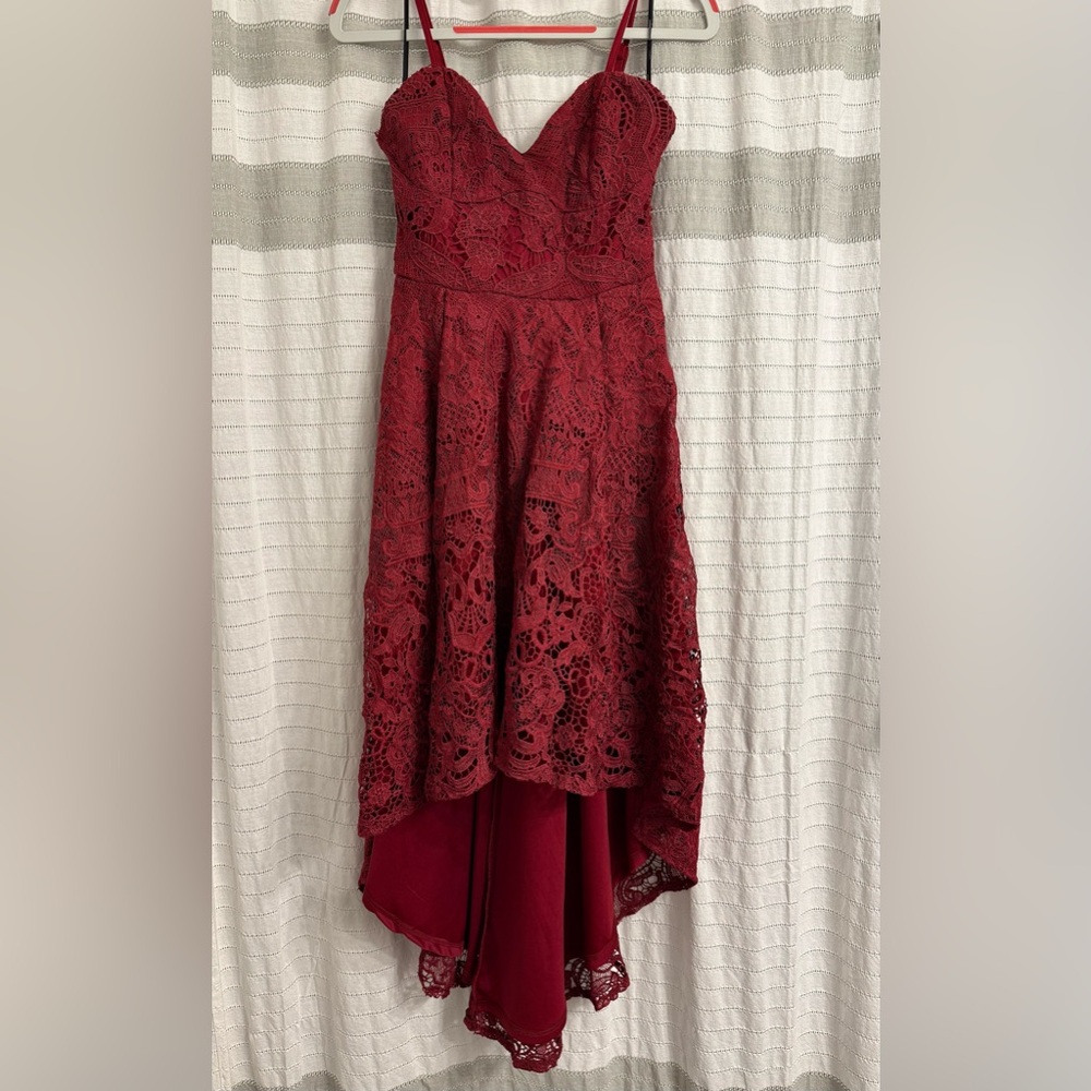 Lulus High Low Lace Dress